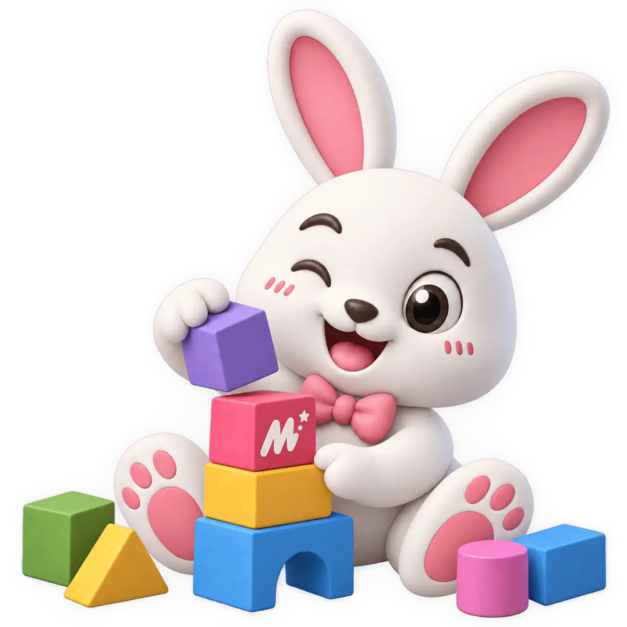 Maverick the bunny playing